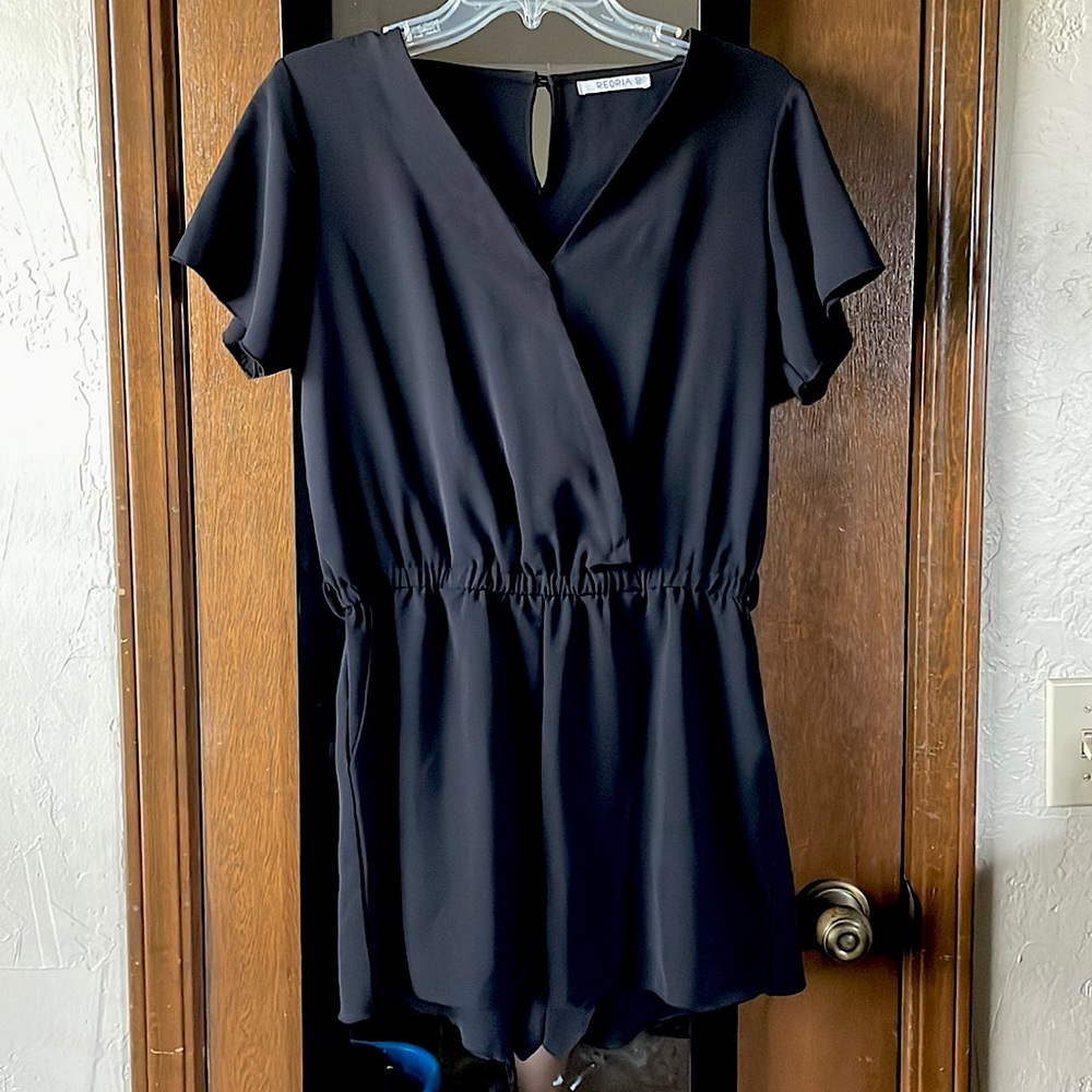 Black Romper with Pockets
